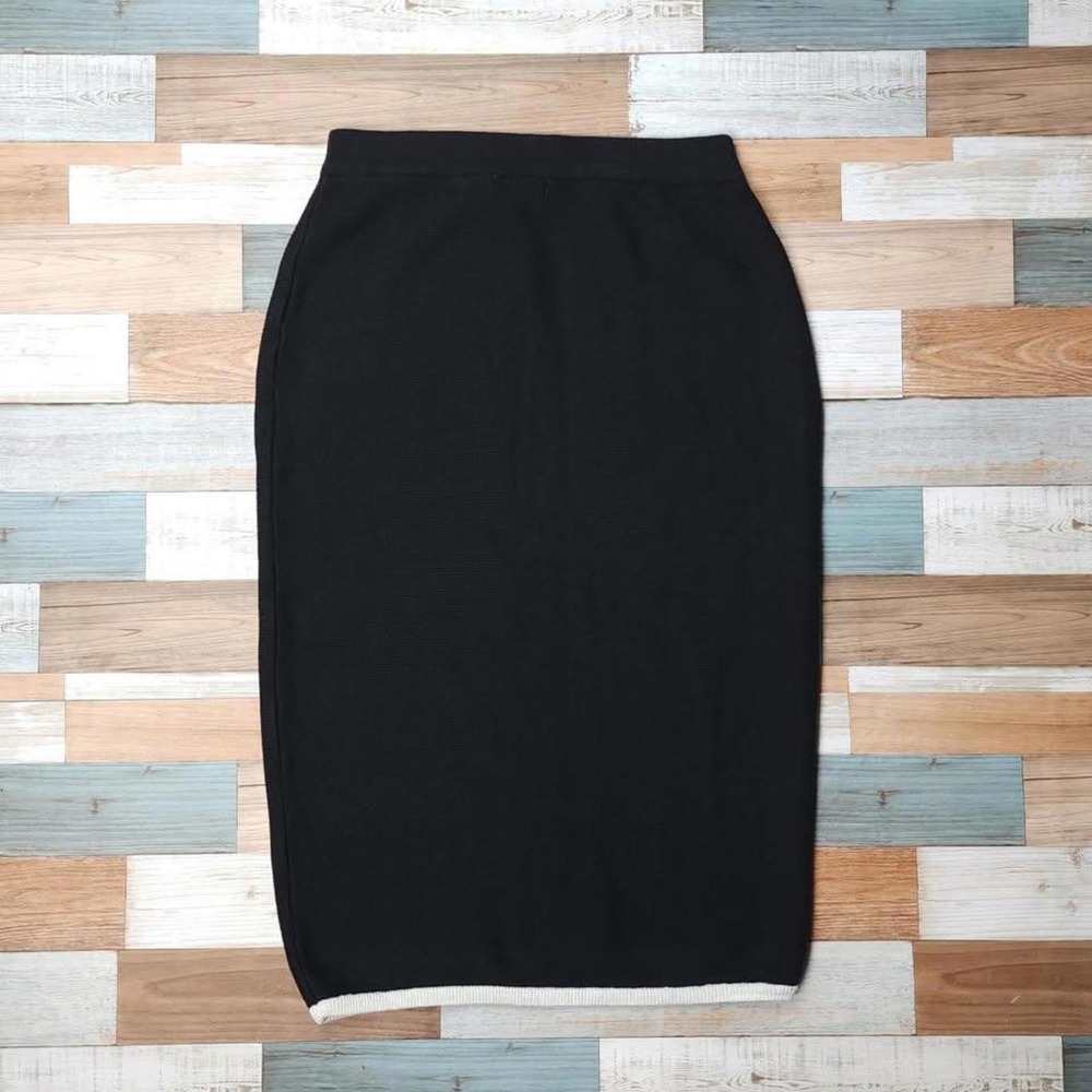 Vintage Intuitions Knit Midi Pencil Bodycon Skirt Sz Medium